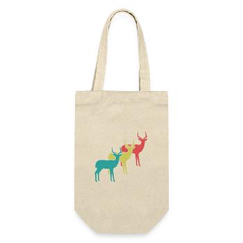 Antelope Silhouettes Vintage - Gift Bag for Bottles - nature - Front