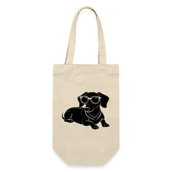 Dachshund Weiner Hunde-Lege-Sonnenbrille - Geschenkbeutel für Flaschen - Natur - Vorne