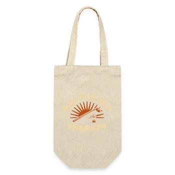 Golf Is My Therapy Retro - Gift Bag for Bottles - nature - Front