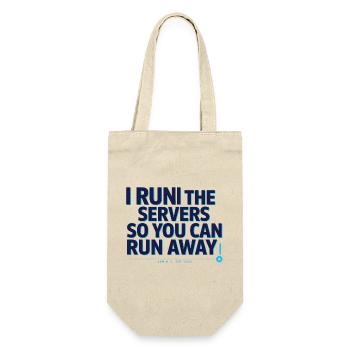 Server-Admin mit Humor - Geschenkbeutel für Flaschen - Natur - Vorne