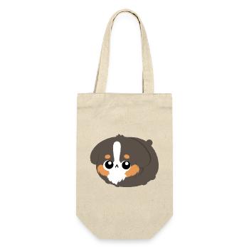 Chibi Berner Bergwelpe - Geschenkbeutel für Flaschen - Natur - Vorne