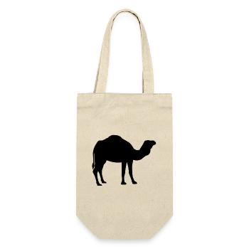Kamel  - Geschenkbeutel für Flaschen - Natur - Vorne