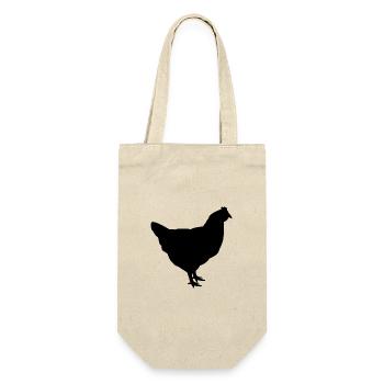 Huhn - Geschenkbeutel für Flaschen - Natur - Vorne
