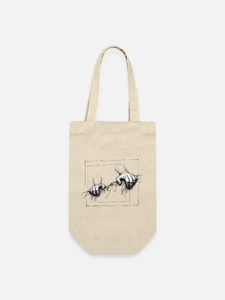 Kletterhände – Bouldering-Skizzenkunst - Geschenkbeutel für Flaschen - Natur