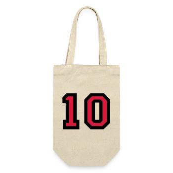 Le numéro 10 - le numéro dix - Sac à bouteille - nature - Devant