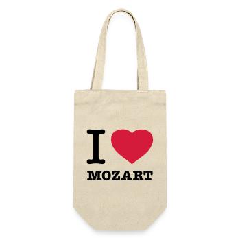I LOVE MOZART - Geschenkbeutel für Flaschen - Natur - Vorne