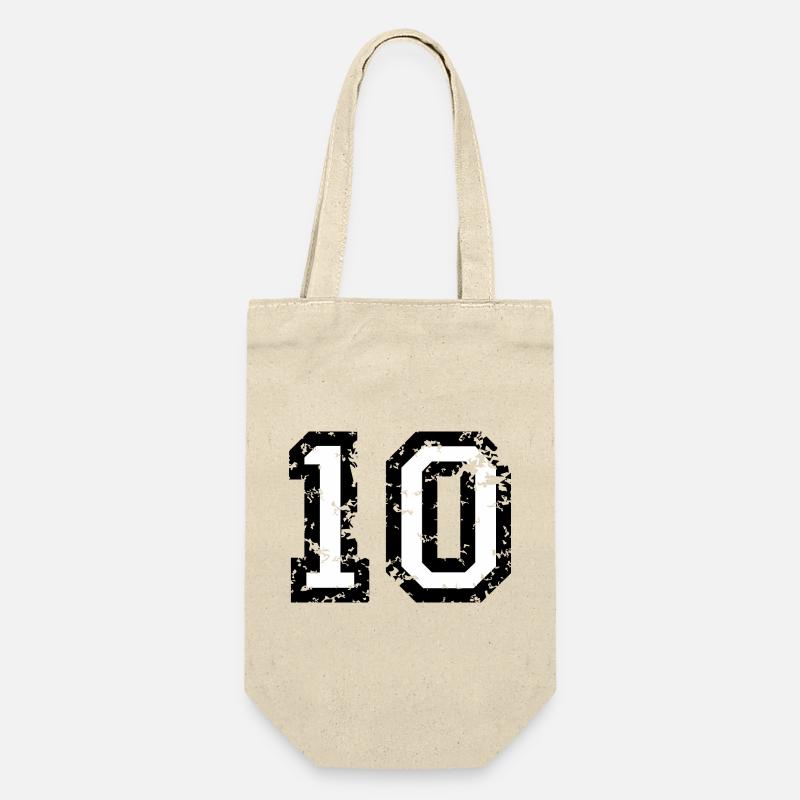Le numéro dix - No. 10 (deux couleurs) blanc - Sac à bouteille - nature