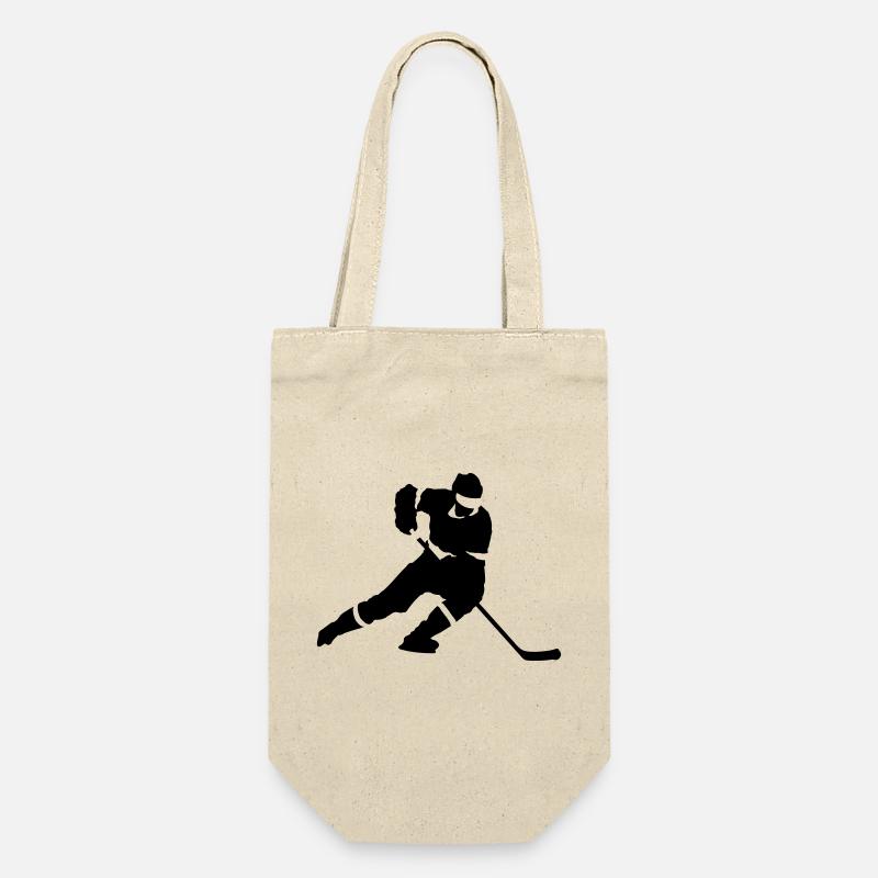 Eishockey - Geschenkbeutel für Flaschen - Natur