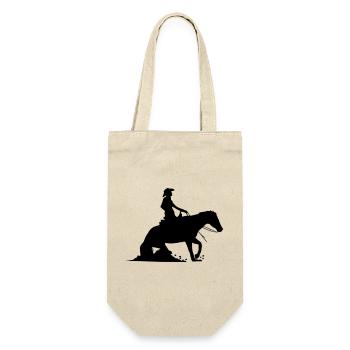 Equestrian Western Riding - Reining - Gift Bag for Bottles - nature - Front