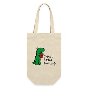 T-Rex hates boxing gloves fightclub dinosaur - Gift Bag for Bottles - nature - Front