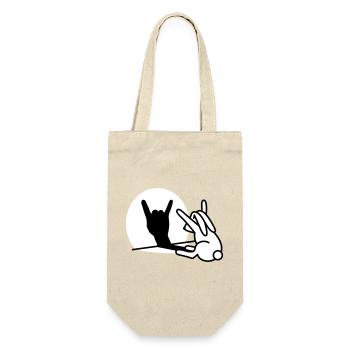 Rabbit Shadow Hand ROCK Music HARD ROCK Fan - Gift Bag for Bottles - nature - Front