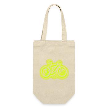 Vélo Velo Fahrrad - Geschenkbeutel für Flaschen - Natur - Vorne