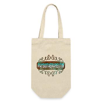 Physiotherapeutin - Geschenkbeutel für Flaschen - Natur - Vorne