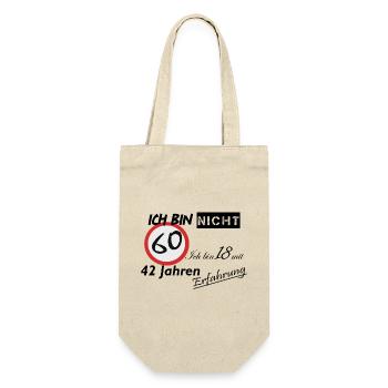 60-Sekunden Timer Design - Geschenkbeutel für Flaschen - Natur - Vorne