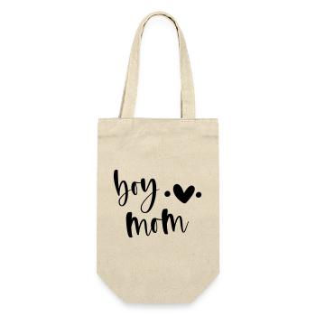 boy mom | Mom | best mom | Gift - Gift Bag for Bottles - nature - Front