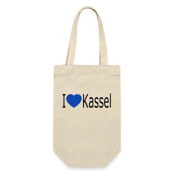 I love Kassel - Geschenkbeutel für Flaschen - Natur - Vorne