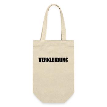 Verkleidung Geburtstag Halloween Fasching Karneval - Geschenkbeutel für Flaschen - Natur - Vorne