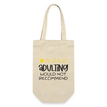 Adulting Would Not Recommend - Gift Bag for Bottles - nature - Front