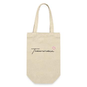 Traummann black - Geschenkbeutel für Flaschen - Natur - Vorne