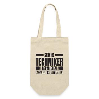 Service Technician Support Solution Slogan Service - Gift Bag for Bottles - nature - Front