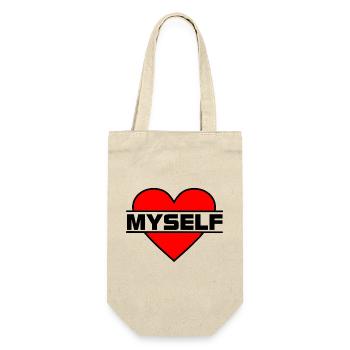 Heart I love myself - Gift Bag for Bottles - nature - Front