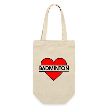 Badminton 35 - Geschenkbeutel für Flaschen - Natur - Vorne