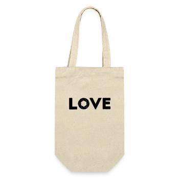Foto Love - Geschenkbeutel für Flaschen - Natur - Vorne
