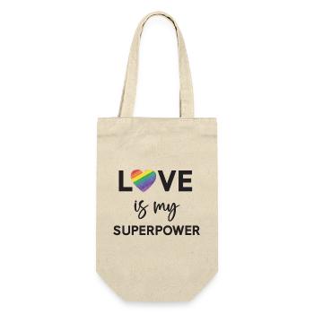Mois de la fierté - LGBTQ+ L’amour est mon superpouvoir - Sac à bouteille - nature - Devant