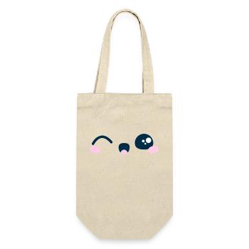 Kawaii Cute wink gift idea tshirt sweatshirt - Gift Bag for Bottles - nature - Front
