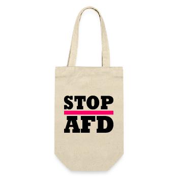 Stop afd - Geschenkbeutel für Flaschen - Natur - Vorne