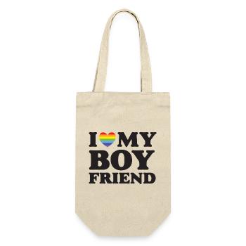 J’aime mon petit ami - LGBTQ - Sac à bouteille - nature - Devant
