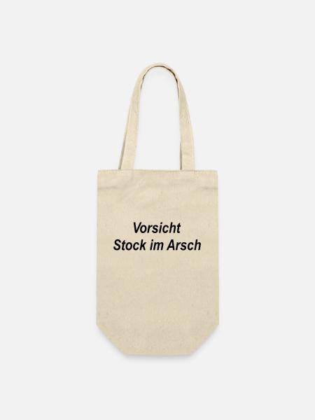 Vorsicht - Geschenkbeutel für Flaschen - Natur