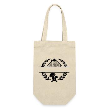 Mushroom farm logo 3 - Gift Bag for Bottles - nature - Front