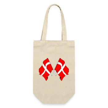 Two flags Denmark - Gift Bag for Bottles - nature - Front