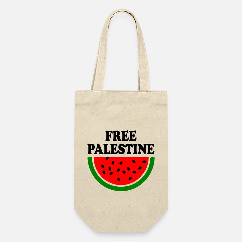 Free palestine Melon pastèque - Sac à bouteille - nature