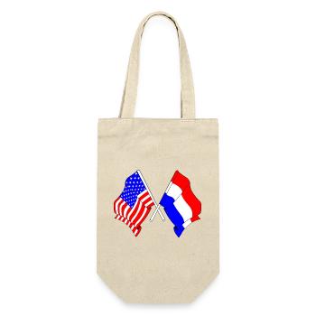 Drapeau des États-Unis et drapeau des Pays-Bas - Sac à bouteille - nature - Devant