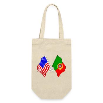 Drapeau des États-Unis et drapeau du Portugal - Sac à bouteille - nature - Devant