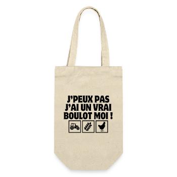 agriculteur, paysan, fermier, fermière - Sac à bouteille - nature - Devant