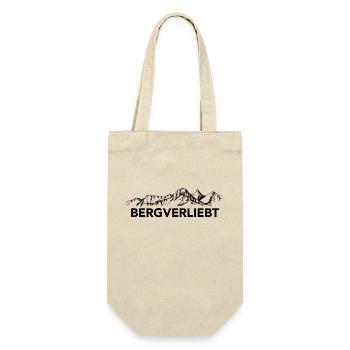 Bergverliebt - (6) - Geschenkbeutel für Flaschen - Natur - Vorne