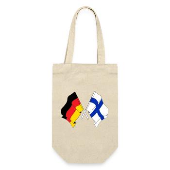 Two flags crossed of Germany, flag Finland - Gift Bag for Bottles - nature - Front