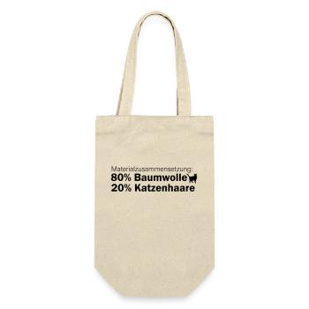 Materialzusammensetzung: 80% Baumwolle, 20% Katzen - Geschenkbeutel für Flaschen - Natur - Vorne