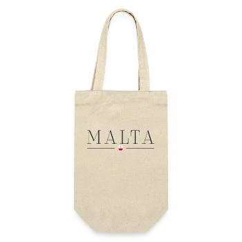 Ich liebe Malta - Geschenkbeutel für Flaschen - Natur - Vorne