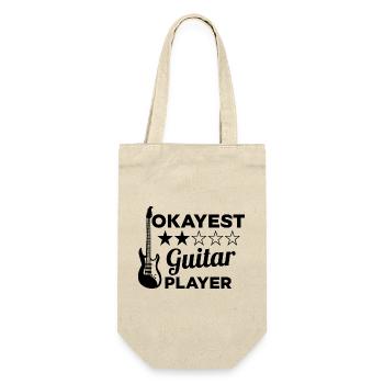 Okayest Guitar Player - Funny Guitarist - Gift Bag for Bottles - nature - Front