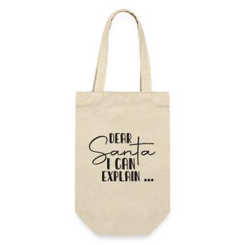 Dear Santa I Can Explain - Gift Bag for Bottles - nature - Front