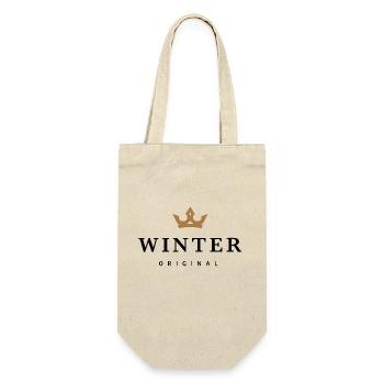 Winter - Geschenkbeutel für Flaschen - Natur - Vorne