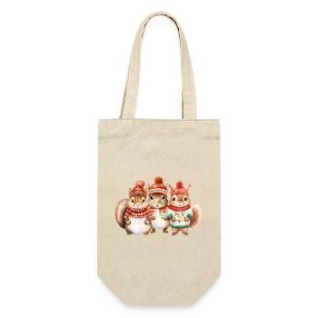 Winter squirrel trio - Gift Bag for Bottles - nature - Front