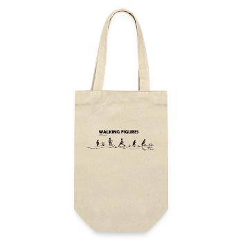 Walking Figures - Gift Bag for Bottles - nature - Front