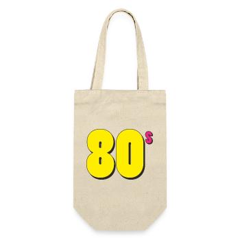 80s BIG - Geschenkbeutel für Flaschen - Natur - Vorne