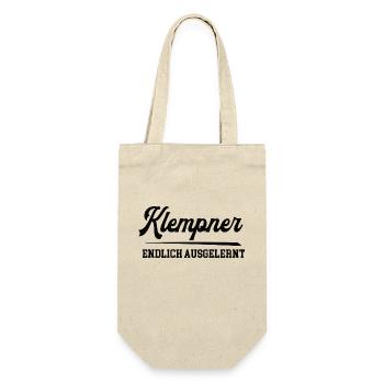 Klempner Ausbildung Bestanden Bester Klempnerazubi - Geschenkbeutel für Flaschen - Natur - Vorne