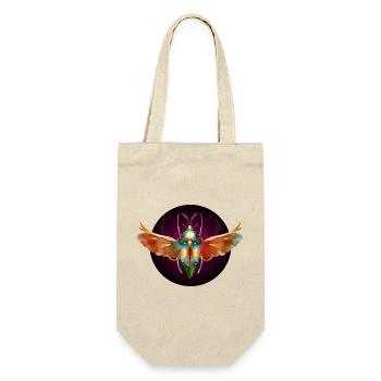imaginative colorful shimmering insect with wings - Gift Bag for Bottles - nature - Front
